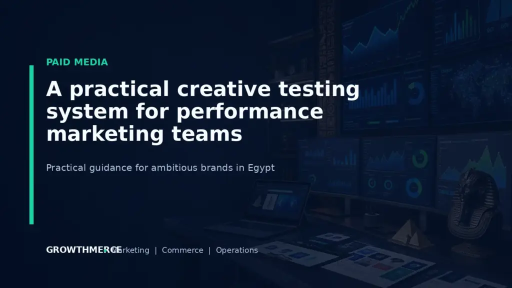 A practical creative testing system for performance marketing teams — Growthmerce digital marketing agency in Egypt