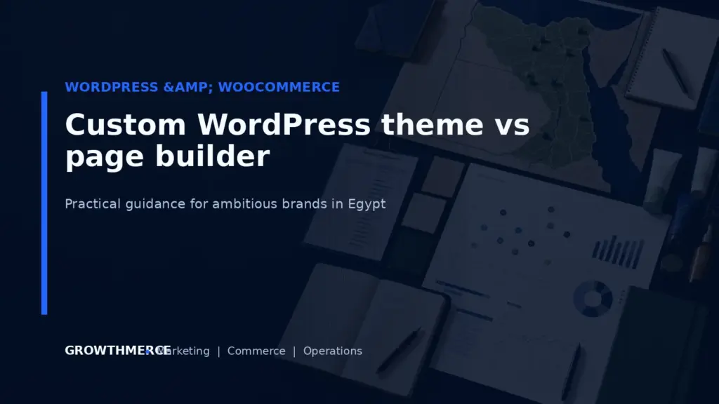 Custom WordPress theme vs page builder — Growthmerce digital marketing agency in Egypt