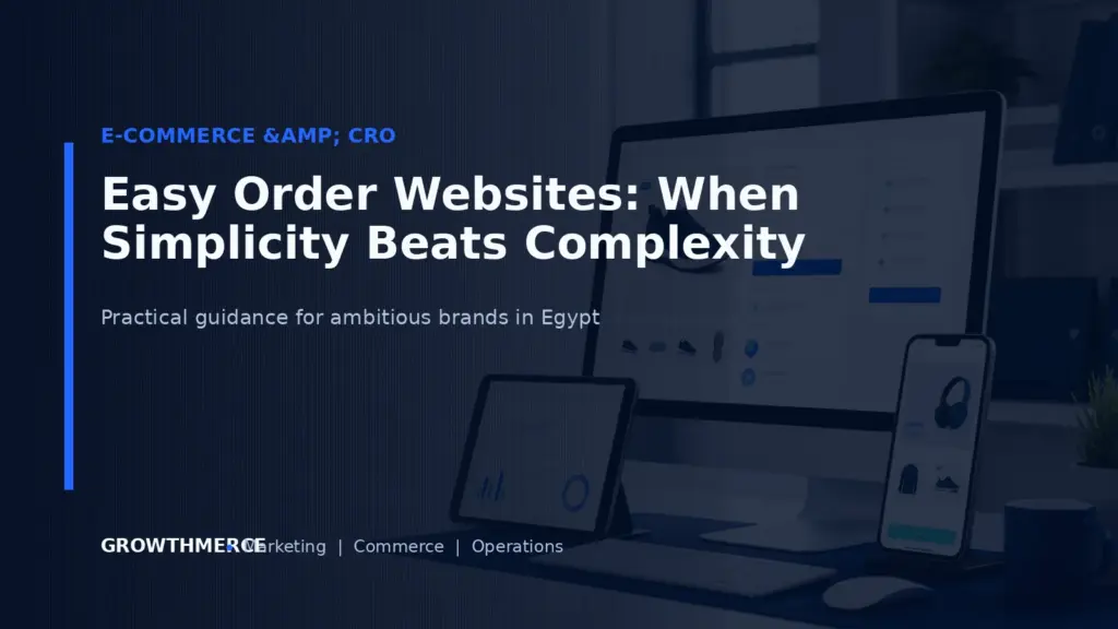 Easy Order Websites: When Simplicity Beats Complexity — Growthmerce digital marketing agency in Egypt