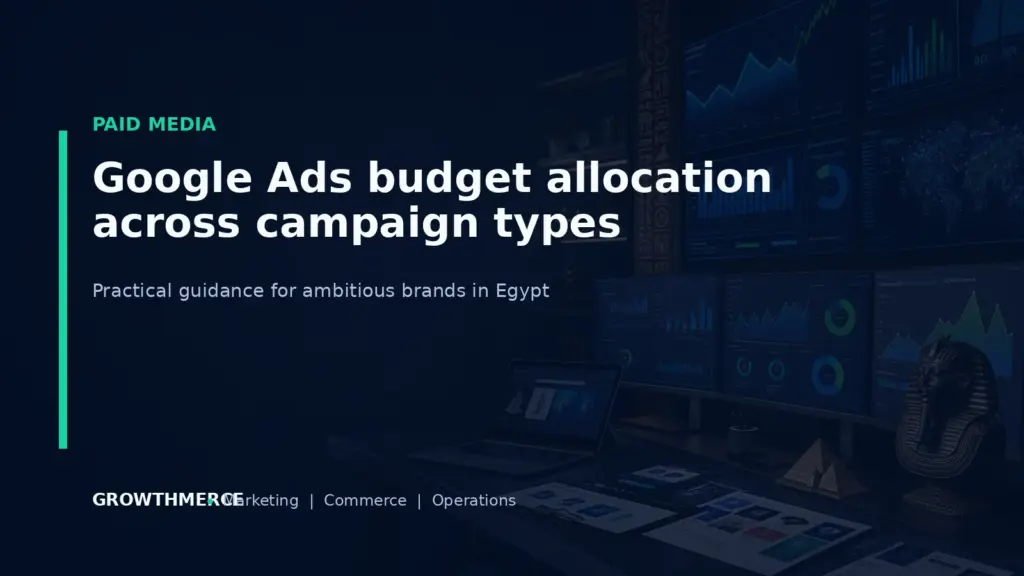 Google Ads budget allocation across campaign types — Growthmerce digital marketing agency in Egypt