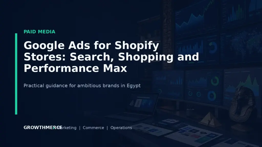Google Ads for Shopify Stores: Search, Shopping and Performance Max — Growthmerce digital marketing agency in Egypt