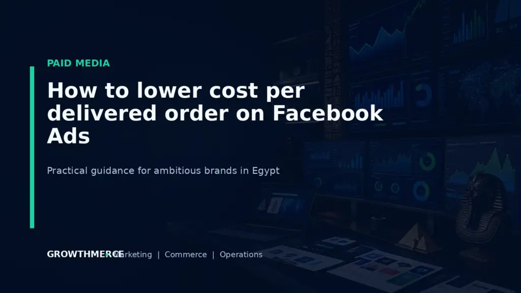 How to lower cost per delivered order on Facebook Ads — Growthmerce digital marketing agency in Egypt