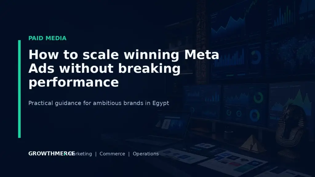 How to scale winning Meta Ads without breaking performance — Growthmerce digital marketing agency in Egypt