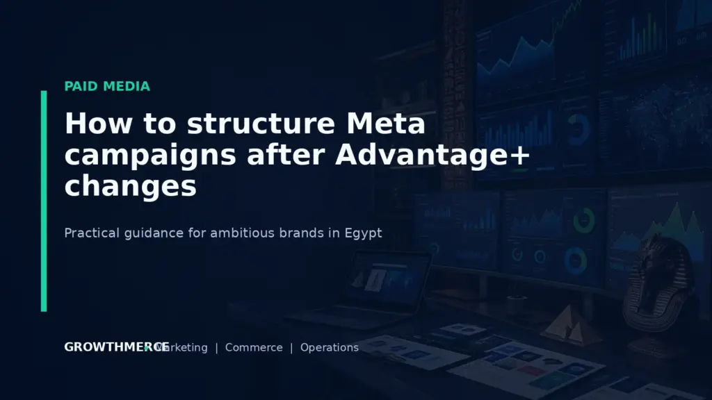 How to structure Meta campaigns after Advantage+ changes — Growthmerce digital marketing agency in Egypt