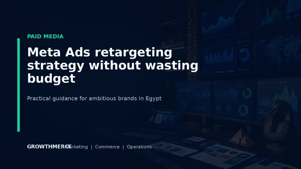 Meta Ads retargeting strategy without wasting budget — Growthmerce digital marketing agency in Egypt