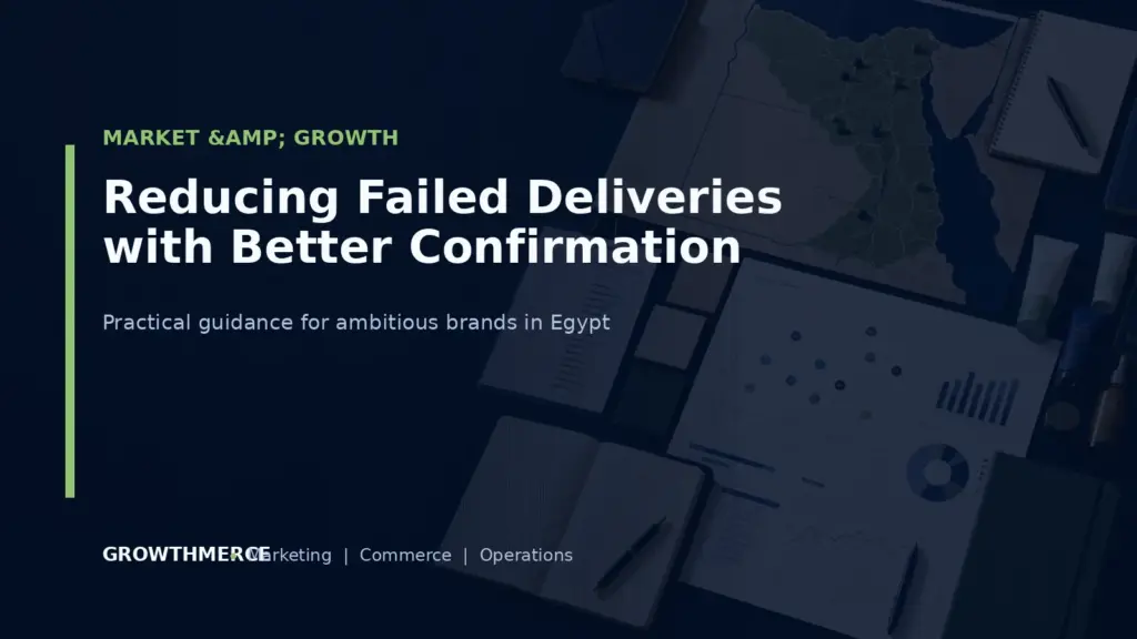 Reducing Failed Deliveries with Better Confirmation — Growthmerce digital marketing agency in Egypt