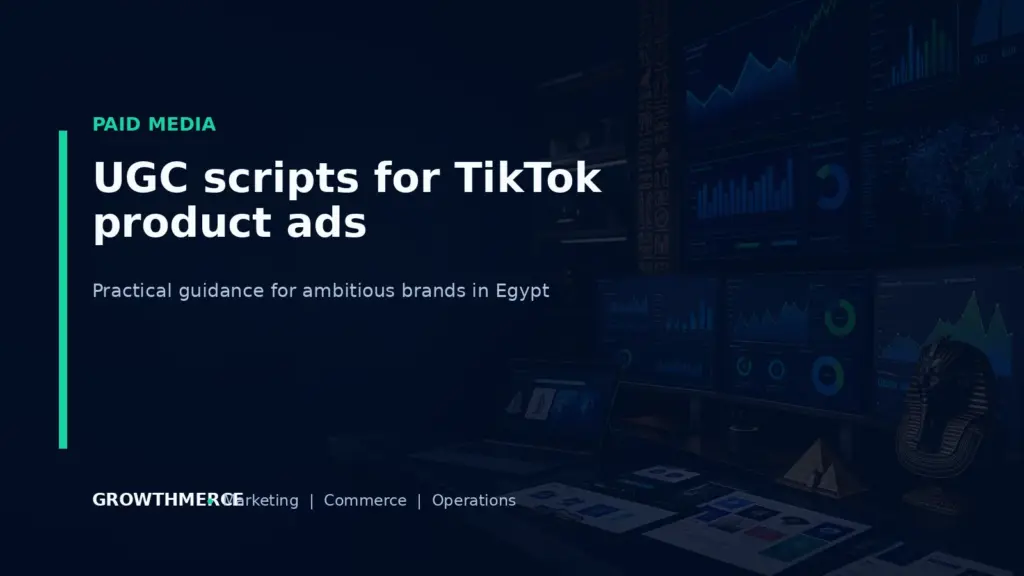 UGC scripts for TikTok product ads — Growthmerce digital marketing agency in Egypt