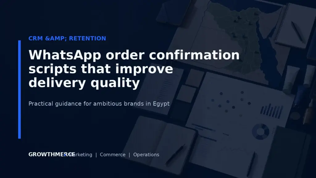 WhatsApp order confirmation scripts that improve delivery quality — Growthmerce digital marketing agency in Egypt