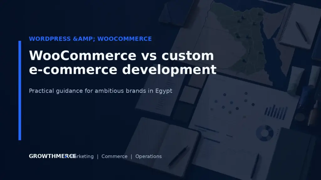 WooCommerce vs custom e-commerce development — Growthmerce digital marketing agency in Egypt